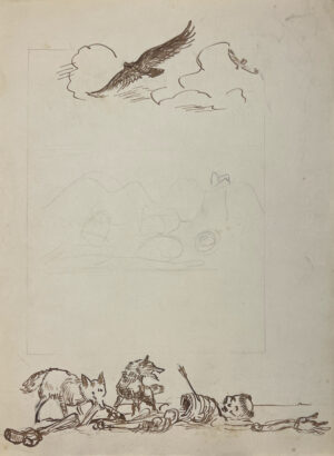 The Prairie: After the Battle Drawing