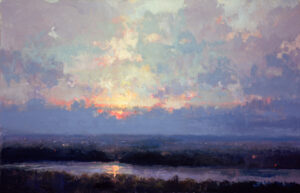 Missouri River Morning Painting Giclee on Canvas